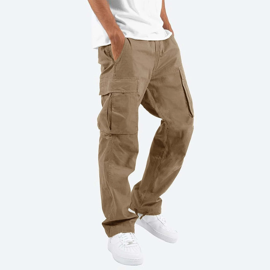 Howard - Casual Cargo Trousers for Men-Khaki-S-The Livary