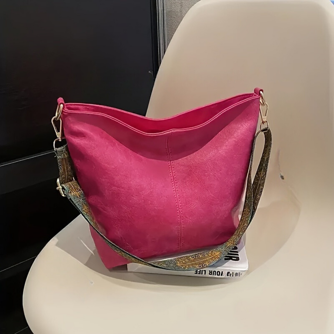 Waterproof Leather Handbags - Mia-Pink-The Livary