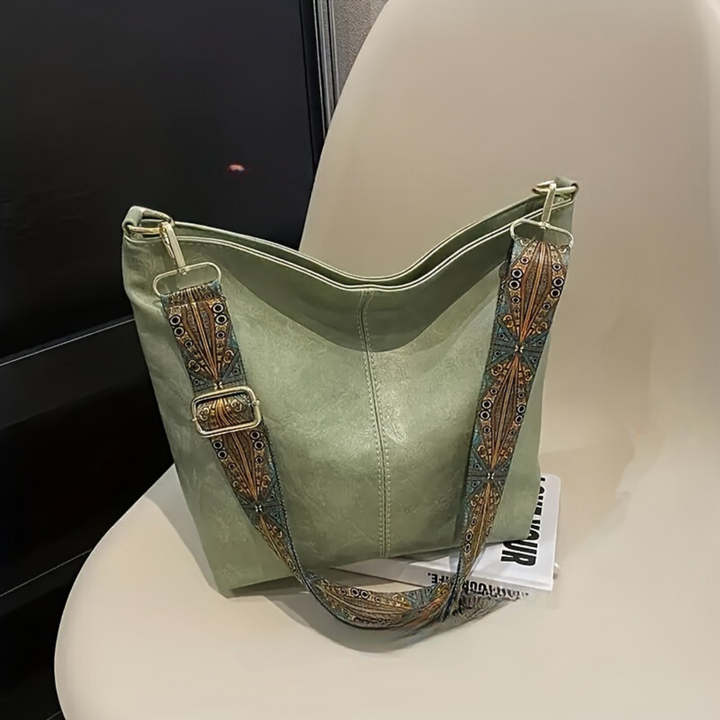 Waterproof Leather Handbags - Mia-Light green-The Livary