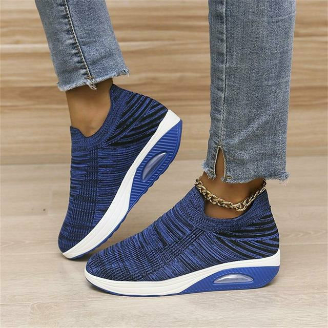 Ergonomic mesh sneakers with air cushioning for women – Alina-Blue-3-The Livary