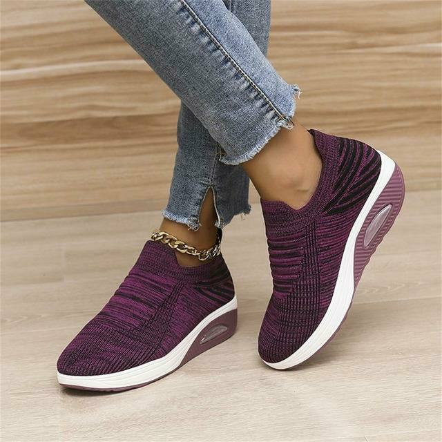 Ergonomic mesh sneakers with air cushioning for women – Alina-Violet-3-The Livary