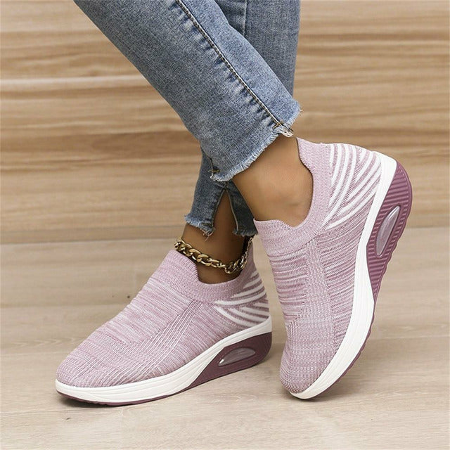 Ergonomic mesh sneakers with air cushioning for women – Alina-Purple-3-The Livary