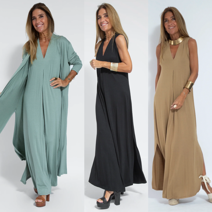 Figure-hugging dress with waistcoat – Valentina-Black dress + waistcoat in white-S-The Livary