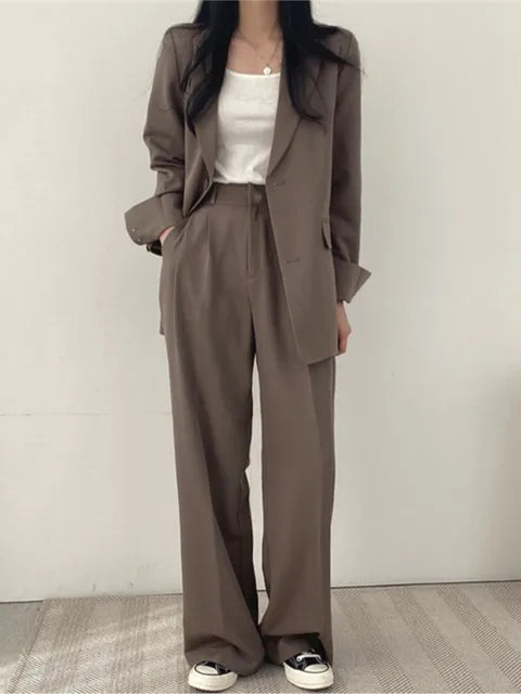 Two-Piece Ladies Suit - Sophie-Dark brown-S-The Livary