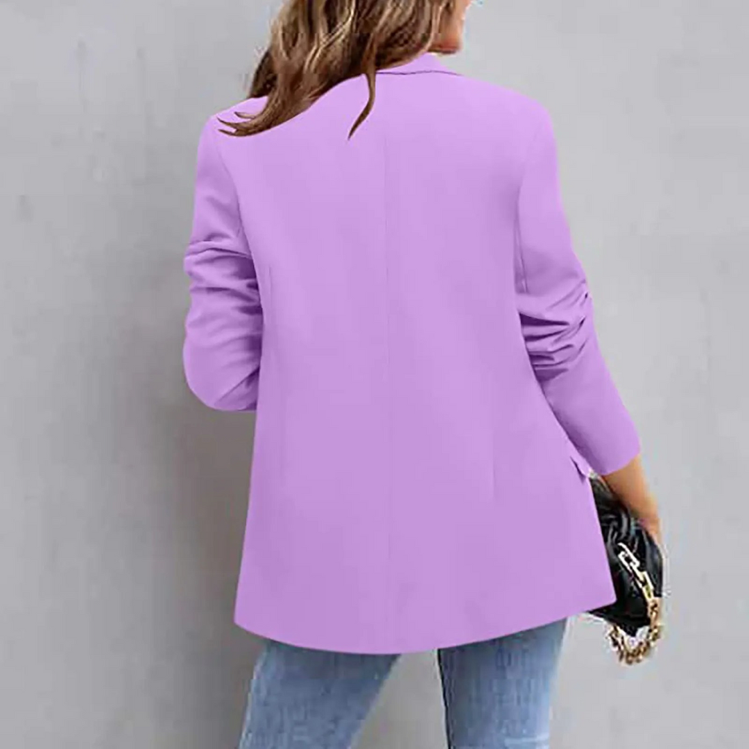 Trendy Slim Fit Blazer for Women - Hana-Purple-S-The Livary