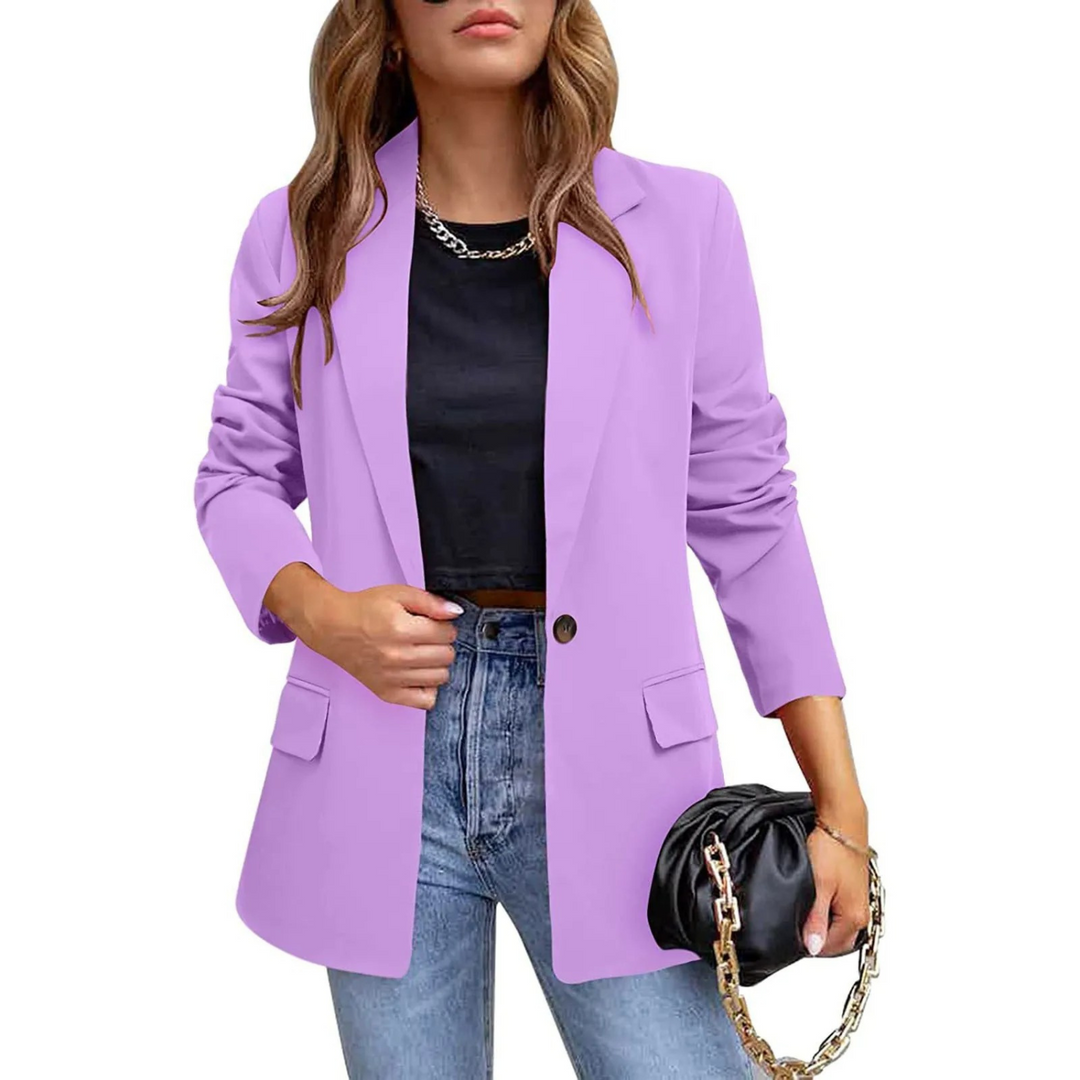 Trendy Slim Fit Blazer for Women - Hana-Purple-S-The Livary