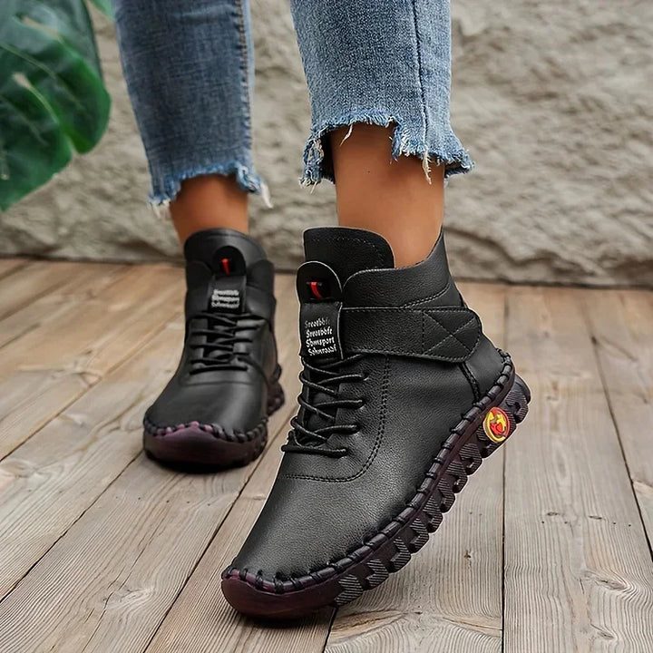Handmade Comfort Sneaker Boots - Amara-Black-2.5-The Livary