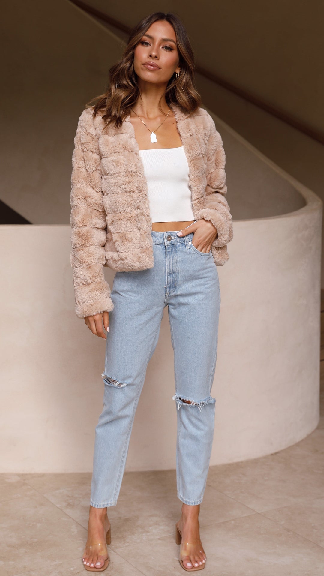 Luxury Ladies Crop Jacket - Veloura-White-XS-The Livary