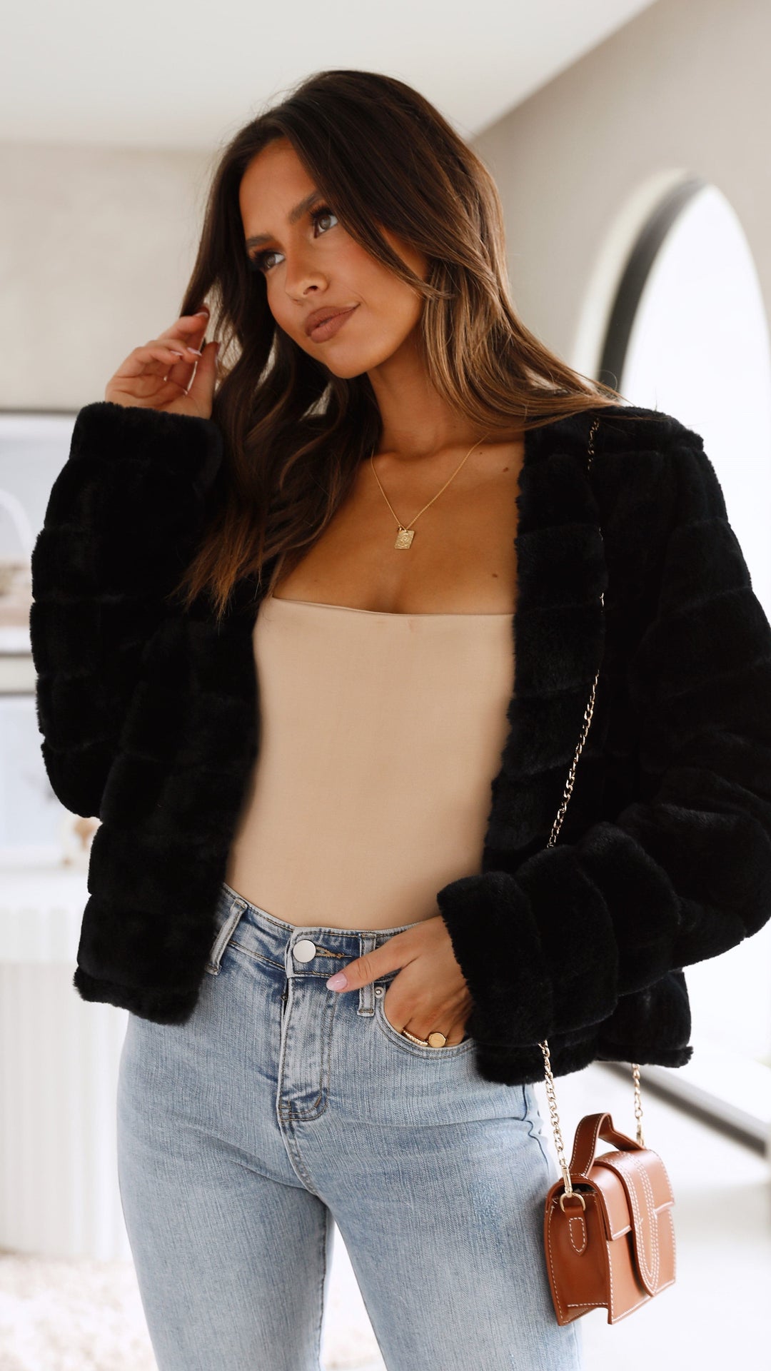 Luxury Ladies Crop Jacket - Veloura-Black-XS-The Livary
