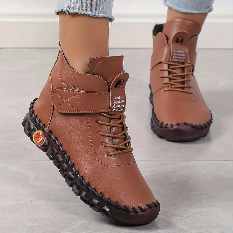Handmade Comfort Sneaker Boots - Amara-Brown-2.5-The Livary