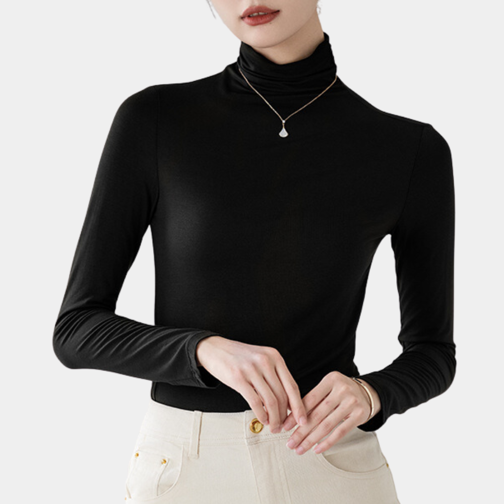 Trendy Ladies Turtleneck - Sienna-Black-XS-The Livary
