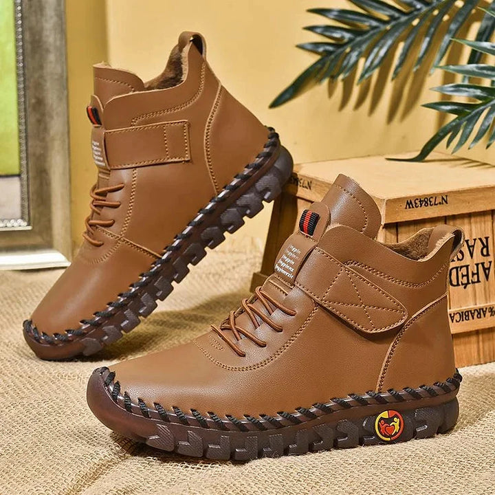 Handmade Comfort Sneaker Boots - Amara-Beige-2.5-The Livary