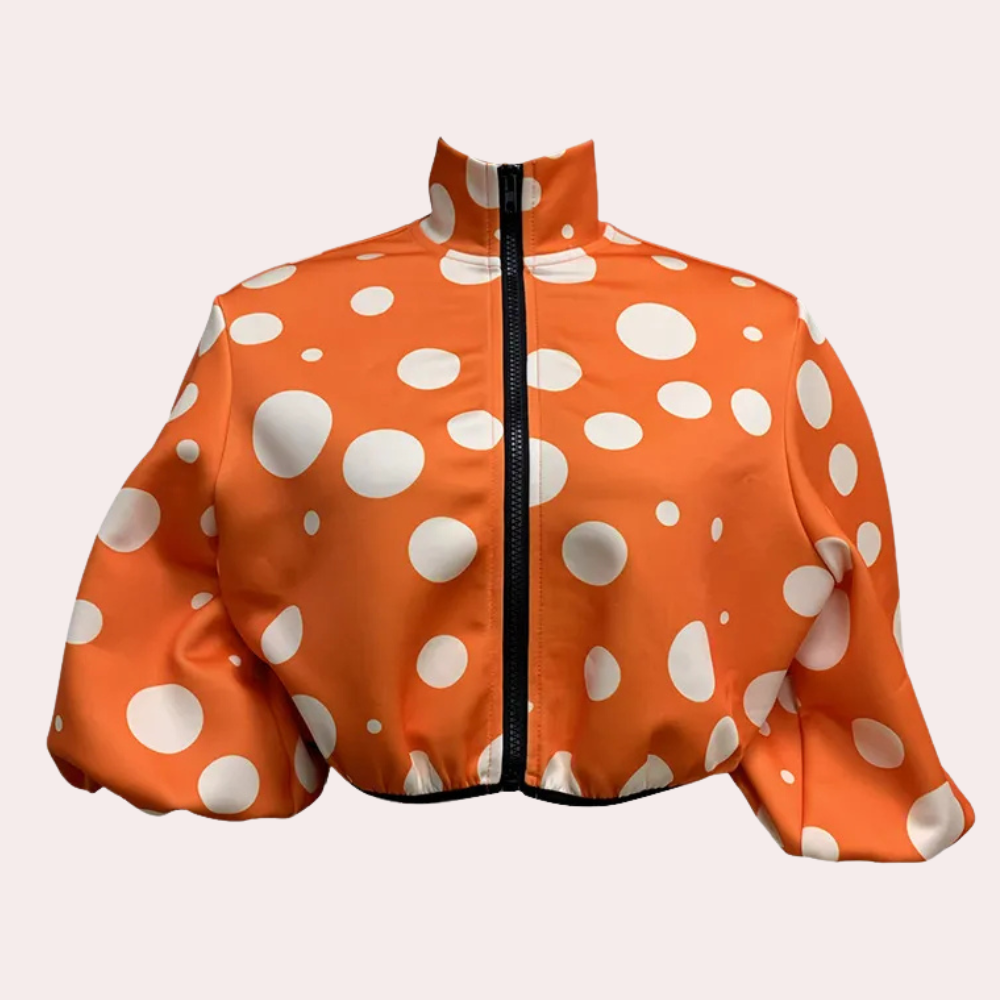 Modern Short Women's Coat - Vesper-Orange-XS-The Livary