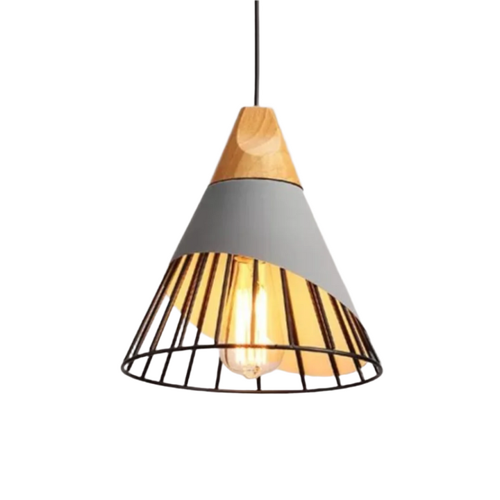 Trendy Scandinavian Industrial Hanging Lamp - UrbanBeam-Grey with Black Frame-The Livary