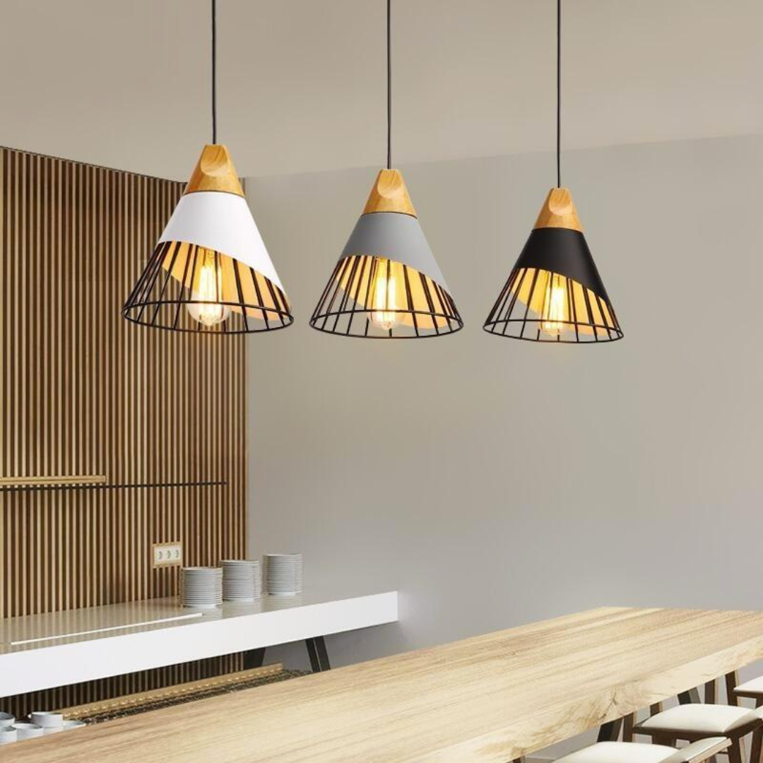 Trendy Scandinavian Industrial Hanging Lamp - UrbanBeam-Rusty Orange-The Livary