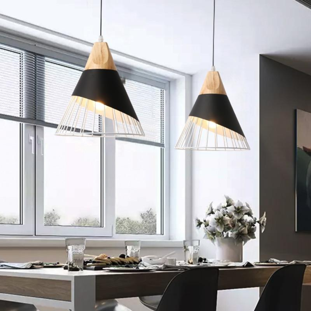 Trendy Scandinavian Industrial Hanging Lamp - UrbanBeam-Rusty Orange-The Livary