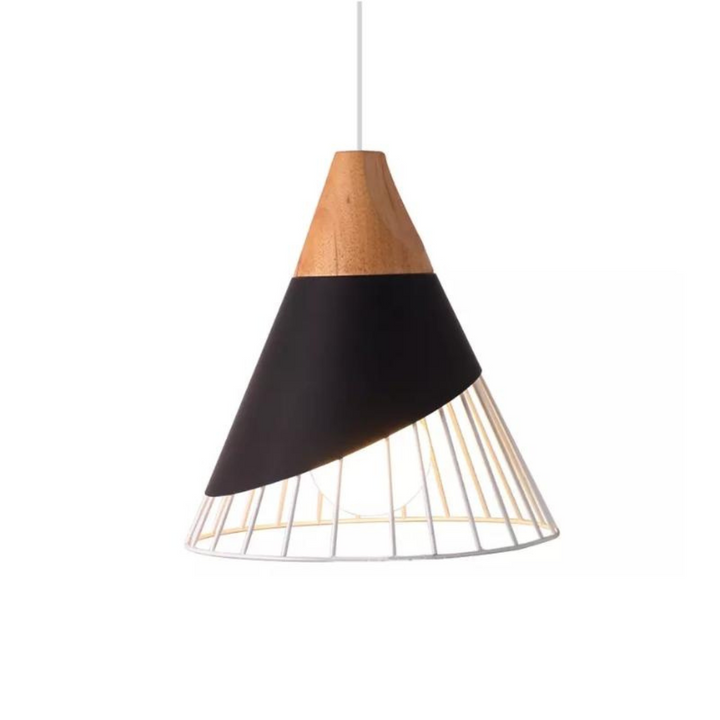 Trendy Scandinavian Industrial Hanging Lamp - UrbanBeam-Black with White Frame-The Livary