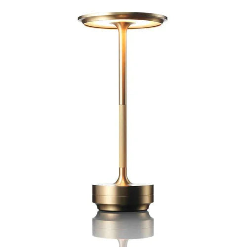 Wireless USB Rechargeable Design Table Lamp - GlowBeam-Gold-The Livary