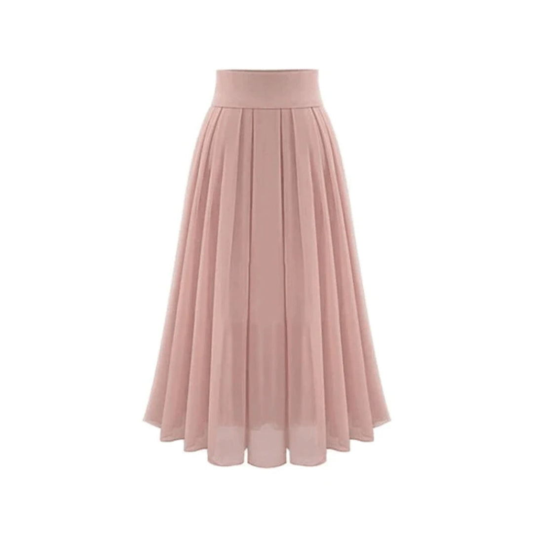 Trendy Pleated Maxi Skirt with High Waist – Mirella-S-The Livary