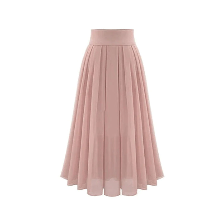 Trendy Pleated Maxi Skirt with High Waist – Mirella-S-The Livary