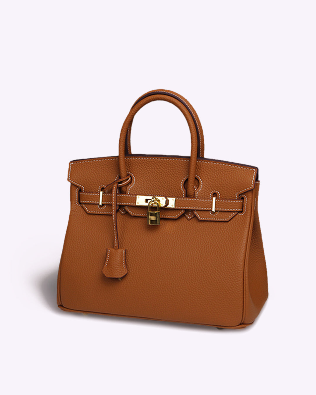 Stylish Leather Handbag - Liana-Brown-M-The Livary