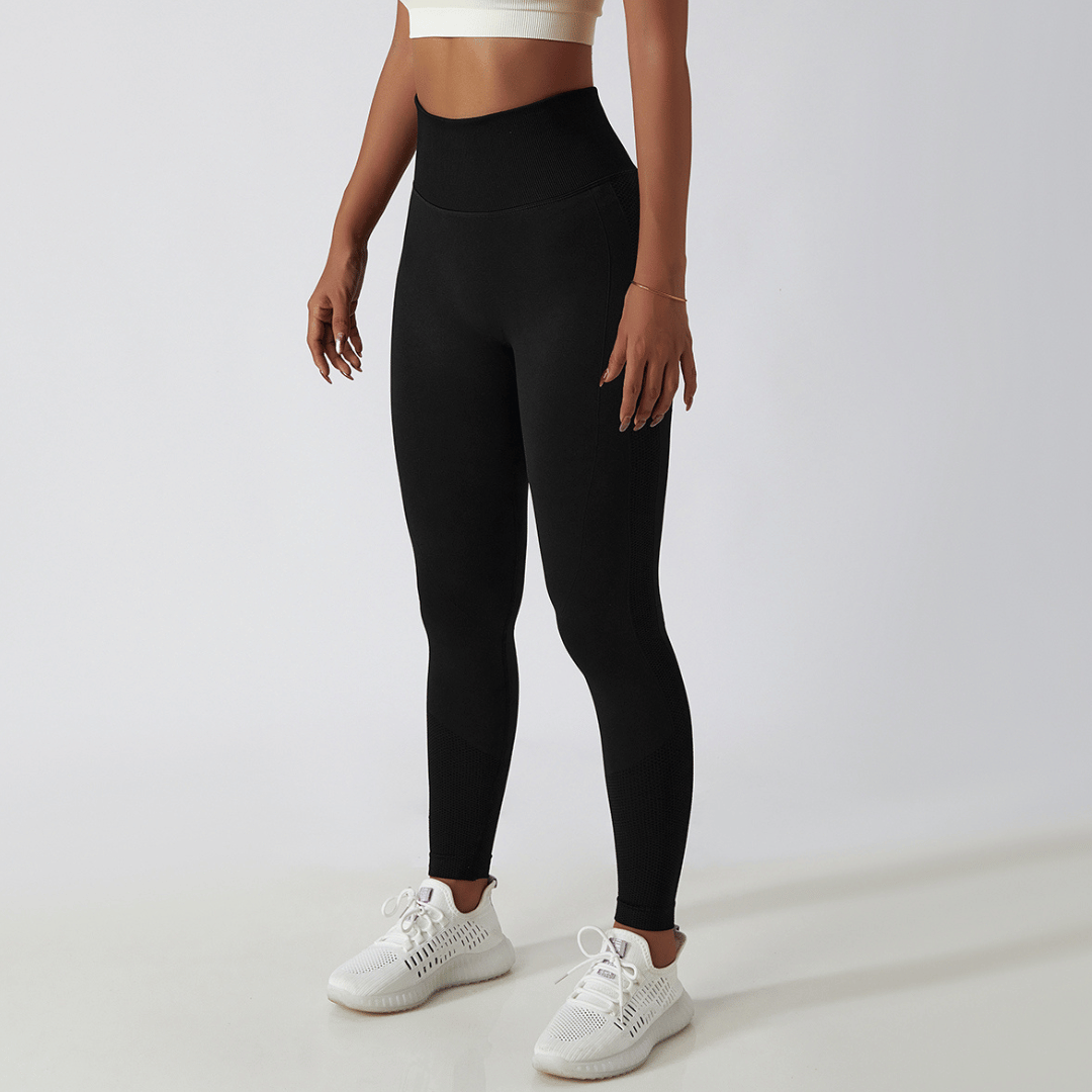 High Waist Ladies' Sports Leggings – FlexFit-Black-S-The Livary