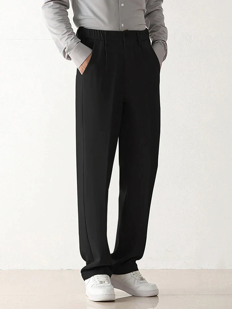 Men's Draped Formal Trousers - Bruno-Black-S-The Livary