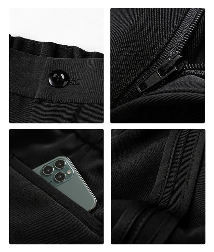 Men's Draped Formal Trousers - Bruno-Black-S-The Livary
