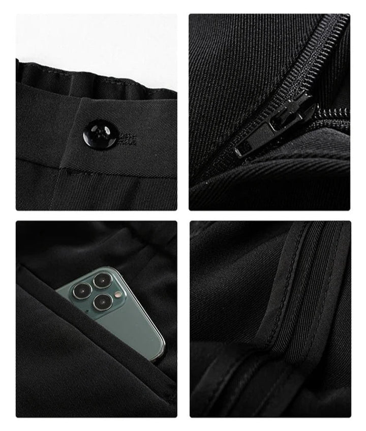 Men's Draped Formal Trousers - Bruno-Black-S-The Livary