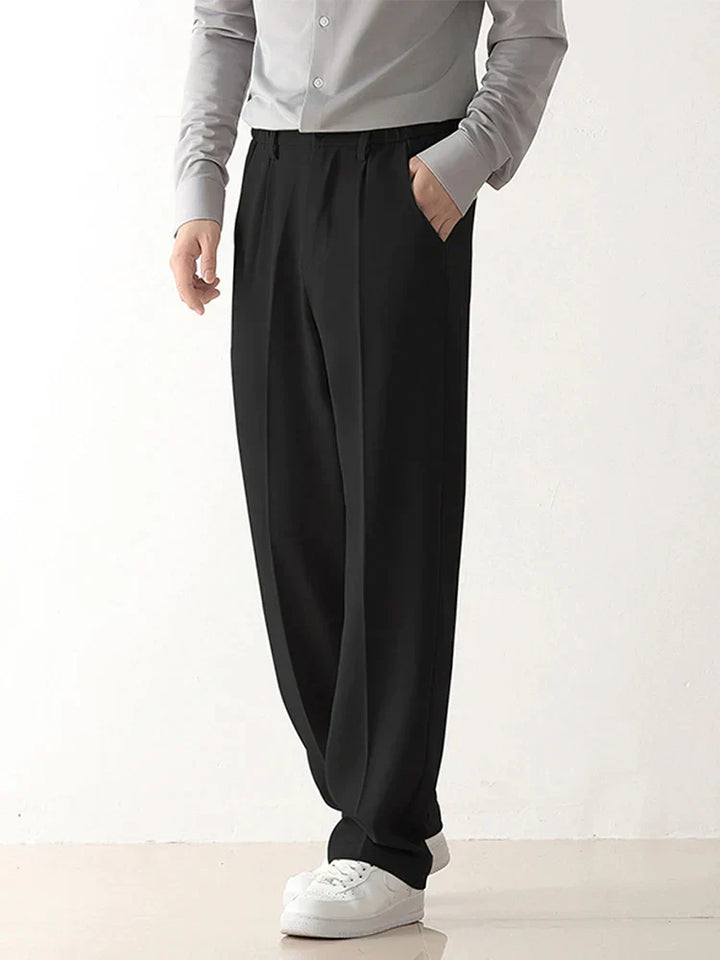 Men's Draped Formal Trousers - Bruno-Black-S-The Livary