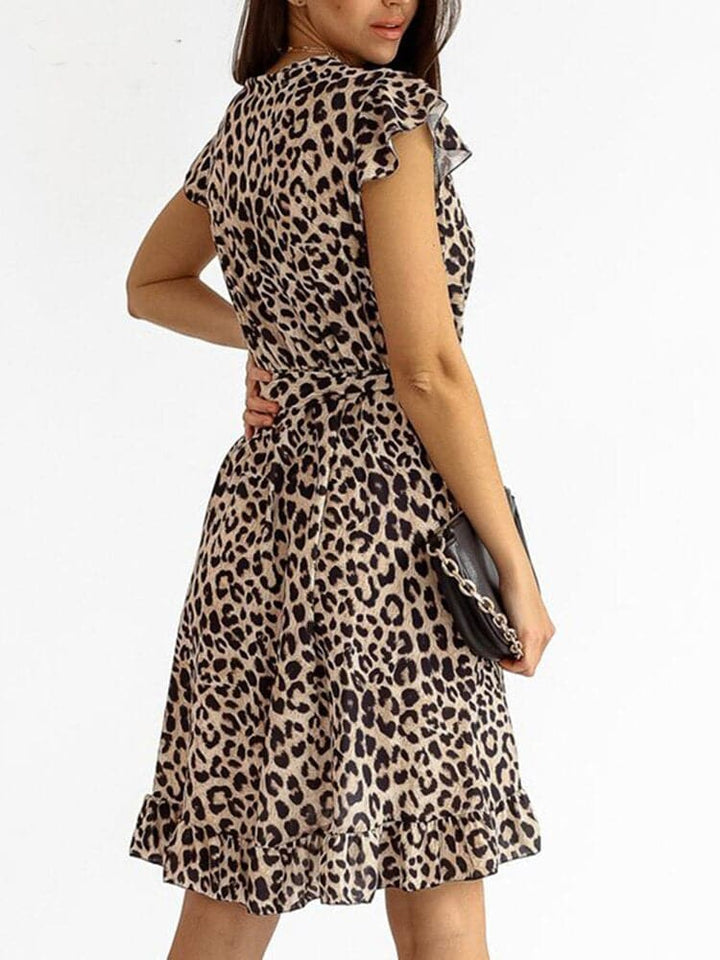 Trendy ladies' mini dress in leopard print – Amira-S-The Livary