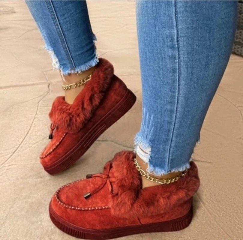 Ladies' Winter Shoes - WinterCozy-Red-2.5-The Livary