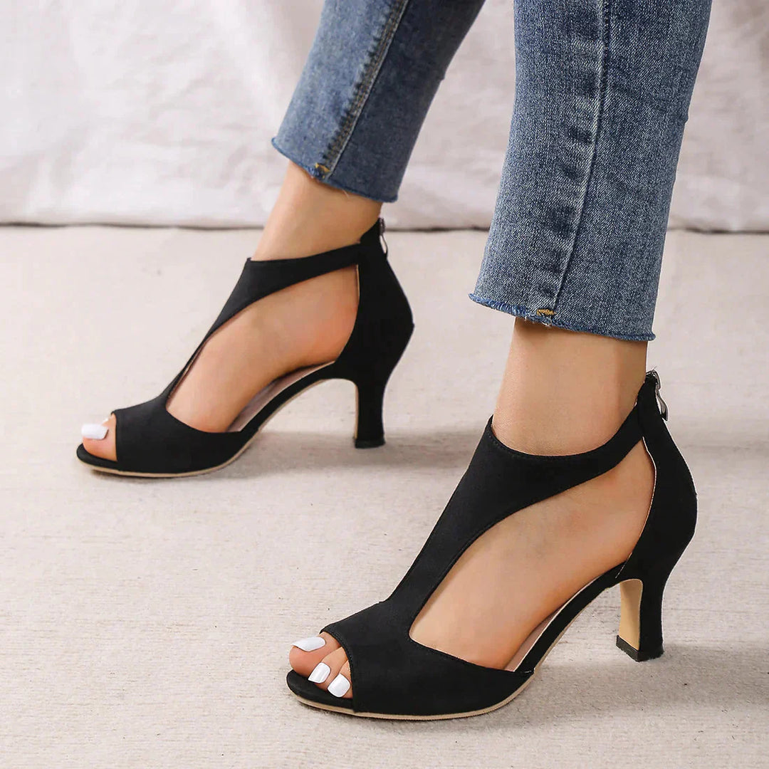 Stylish Women's Sandals - GlamStep-2.5-Black-The Livary