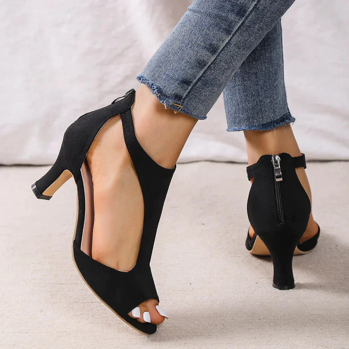 Stylish Women's Sandals - GlamStep-2.5-Black-The Livary