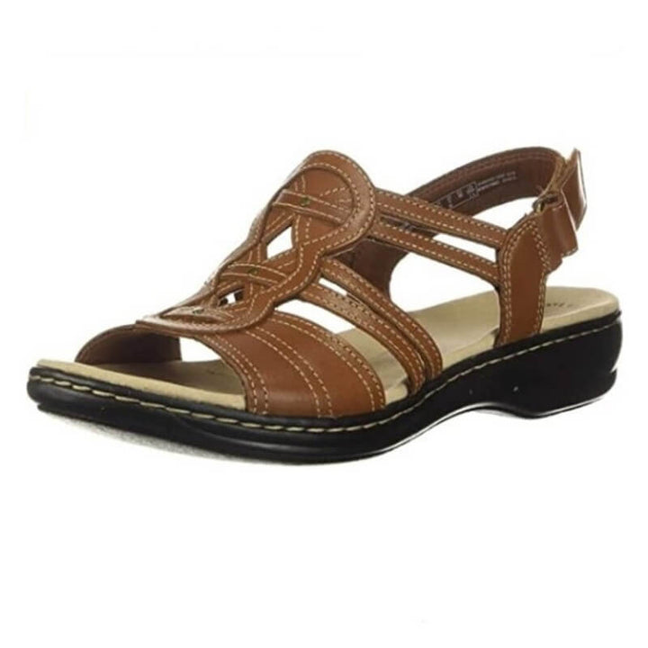 Stylish Ladies' Sandals - SoleEase-Brown-2.5-The Livary