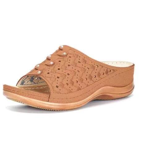 Orthopaedic Support Sandals - OrthoFlex-Brown-2.5-The Livary