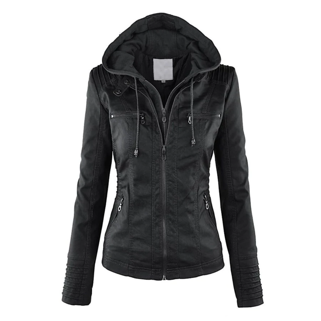 Learning Ladies Jacket with Hood - Emma-Black-S-The Livary