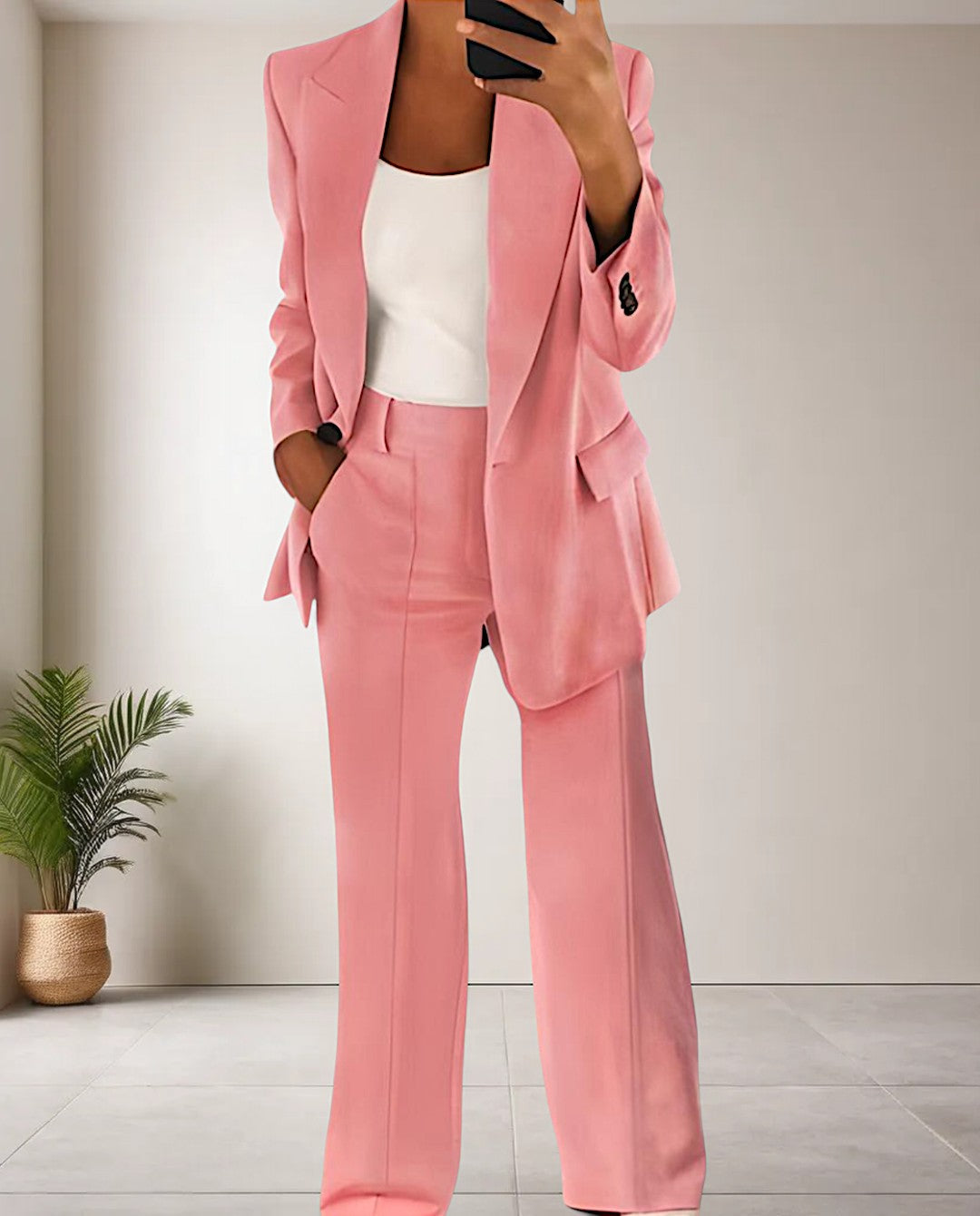 Trendy Ladies Jumpsuit - Isabella-S-Pink-The Livary