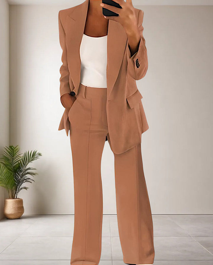 Trendy Ladies Jumpsuit - Isabella-S-Brown-The Livary