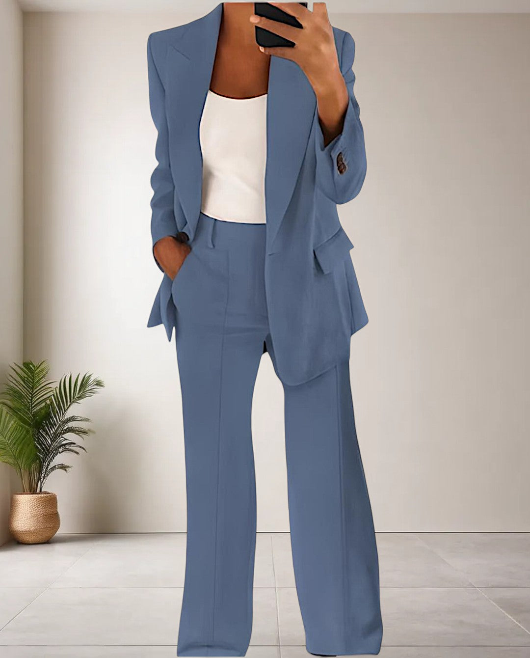 Trendy Ladies Jumpsuit - Isabella-S-Light blue-The Livary