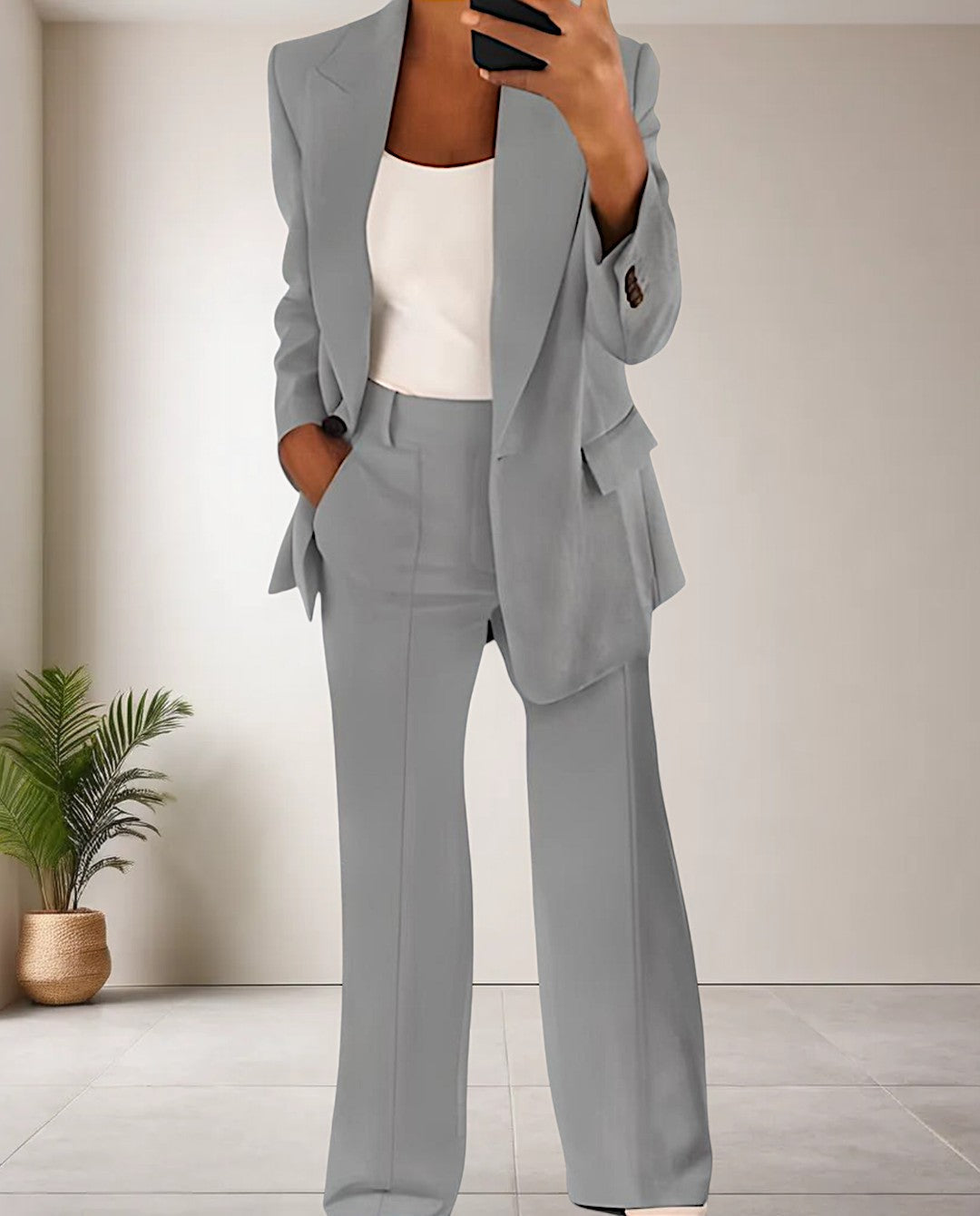 Trendy Ladies Jumpsuit - Isabella-S-Gray-The Livary