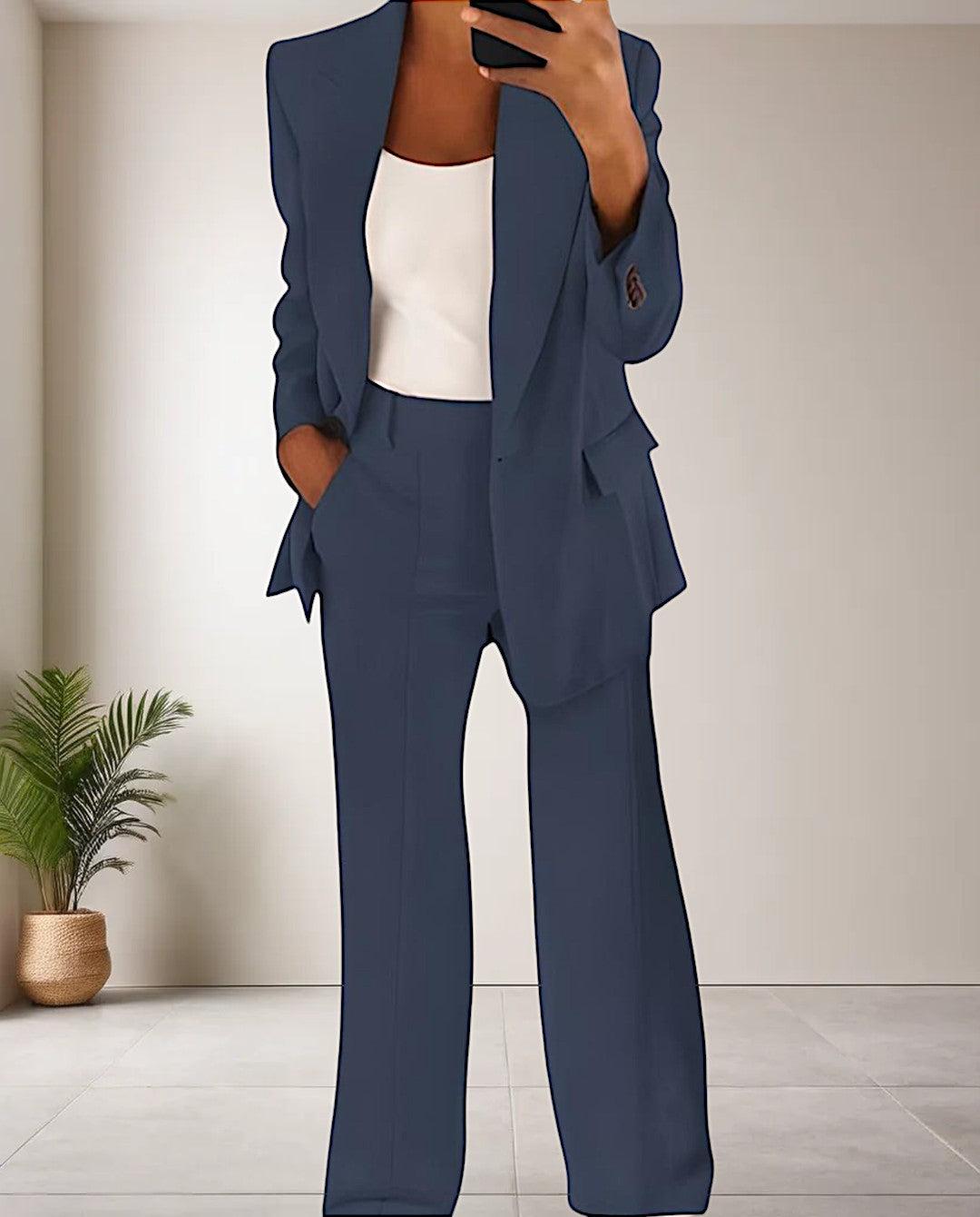 Trendy Ladies Jumpsuit - Isabella-S-Dark blue-The Livary