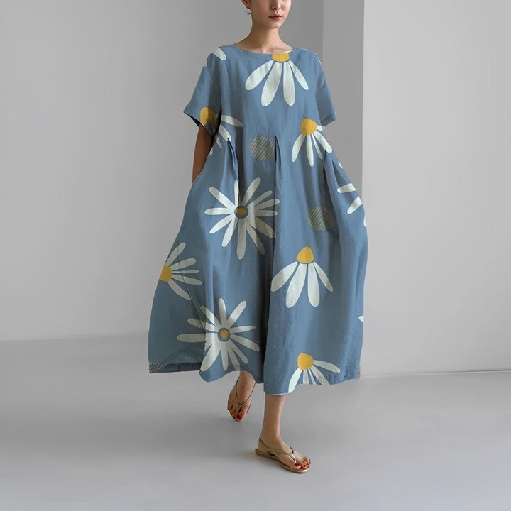 Airy summer maxi dress with waist accent - Clara-Light blue-S-The Livary