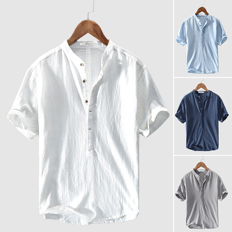 Summer shirt for men made from breathable fabric – Elias-White-S-The Livary