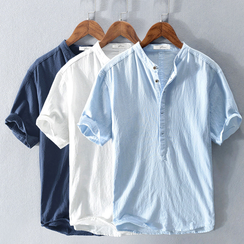 Summer shirt for men made from breathable fabric – Elias-White-S-The Livary
