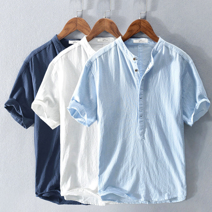 Summer shirt for men made from breathable fabric – Elias-White-S-The Livary
