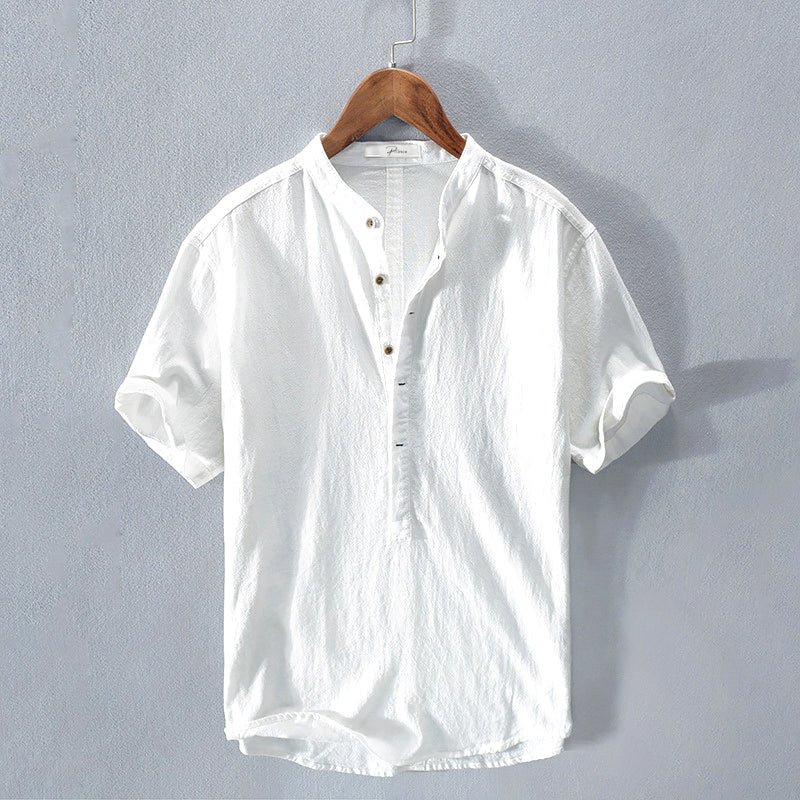 Summer shirt for men made from breathable fabric – Elias-White-S-The Livary
