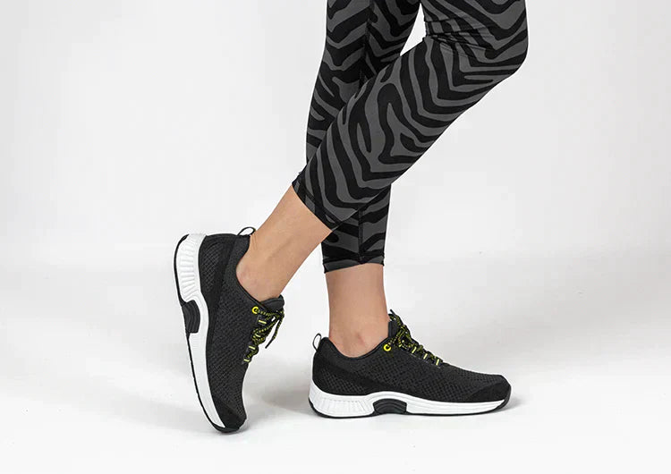 Ergonomic comfort shoes with orthopaedic support – Milena-Black and white-3-The Livary