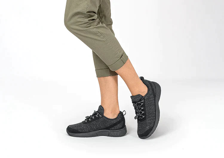 Ergonomic comfort shoes with orthopaedic support – Milena-Black-3-The Livary