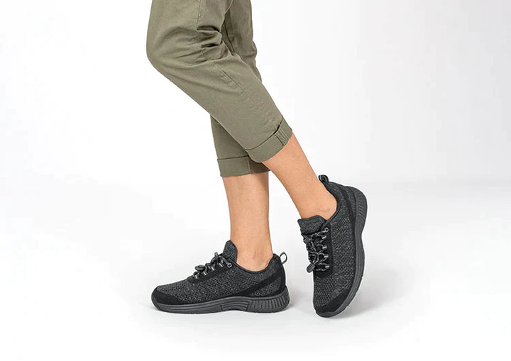 Ergonomic comfort shoes with orthopaedic support – Milena-Black-3-The Livary